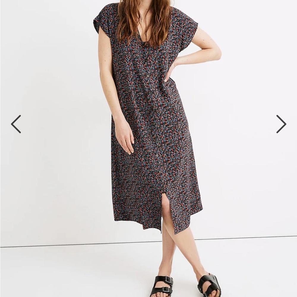 Madewell easy midi in field walk floral